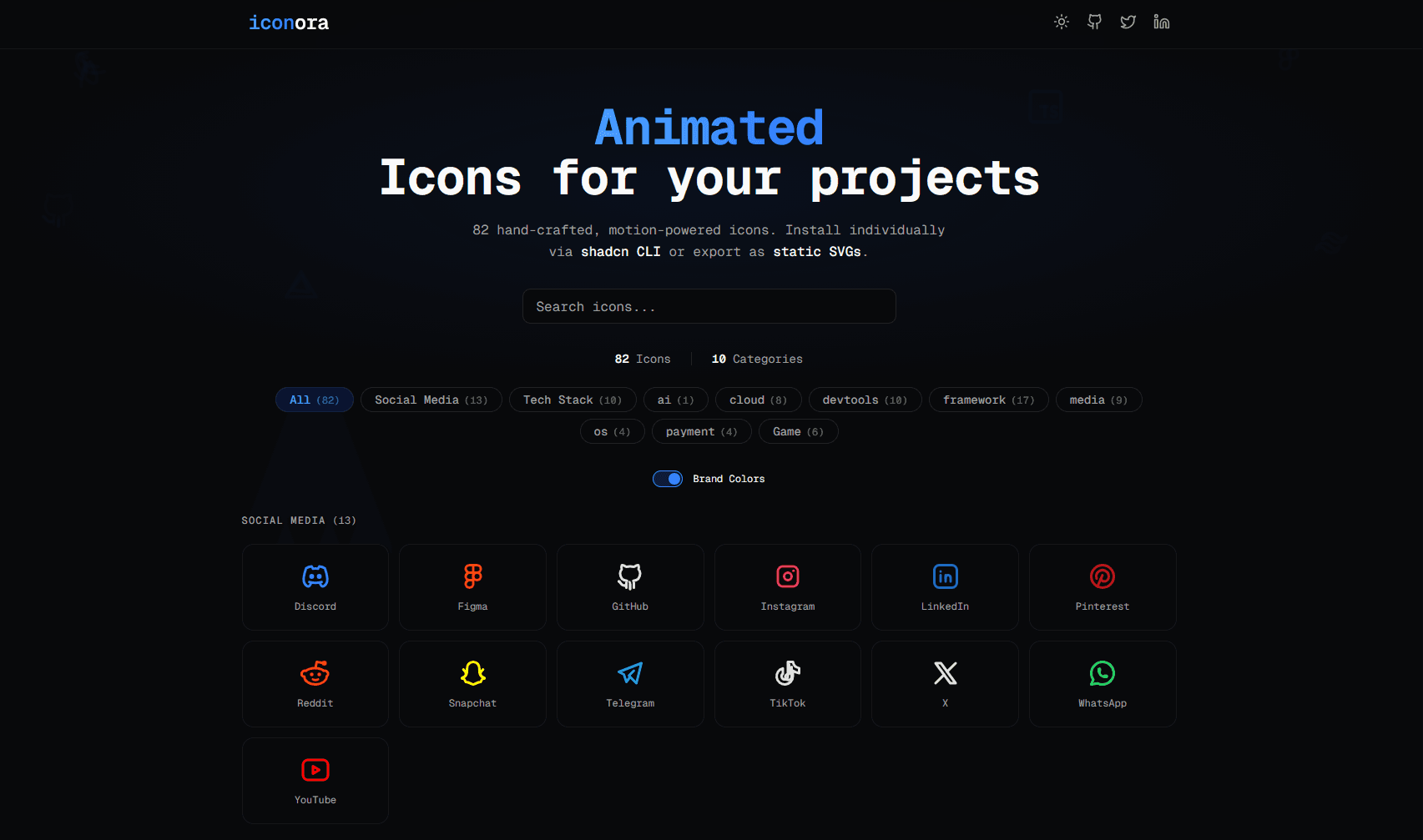 Screenshot of Iconora